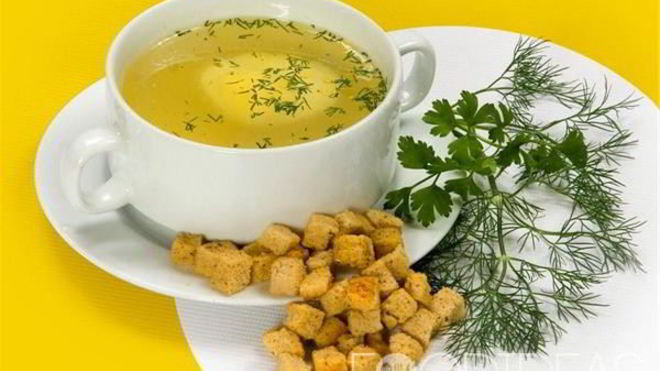 Рецепт бульона с гренками