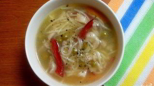 Рецепт Куриного супа на овощном бульоне