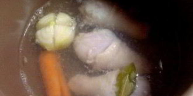 Рецепт куриного супа на овощном бульоне