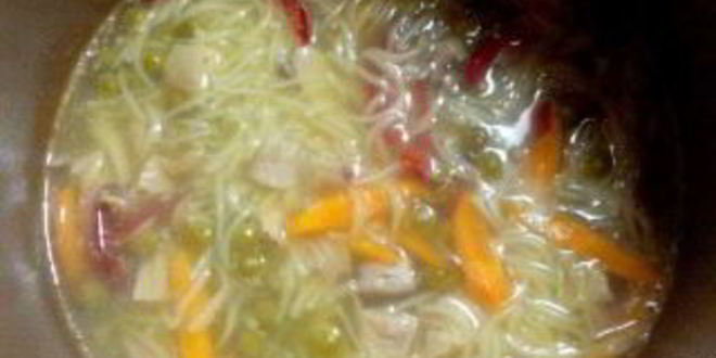 Рецепт куриного супа на овощном бульоне