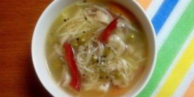 Рецепт куриного супа на овощном бульоне