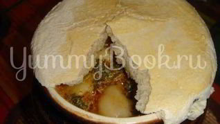 Рецепт Пельменей в горшочках с печенью и бульоном