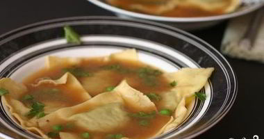 Рецепт Равиолей с зеленым горошком в лимонном бульоне