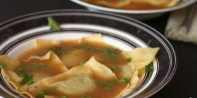 Рецепт равиолей с зеленым горошком в лимонном бульоне