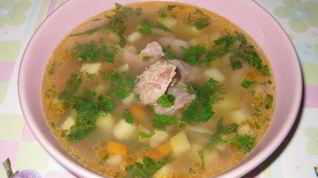 Рецепт Супа на свином бульоне