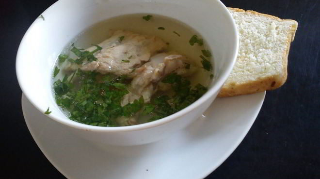 Рецепт свиного бульона