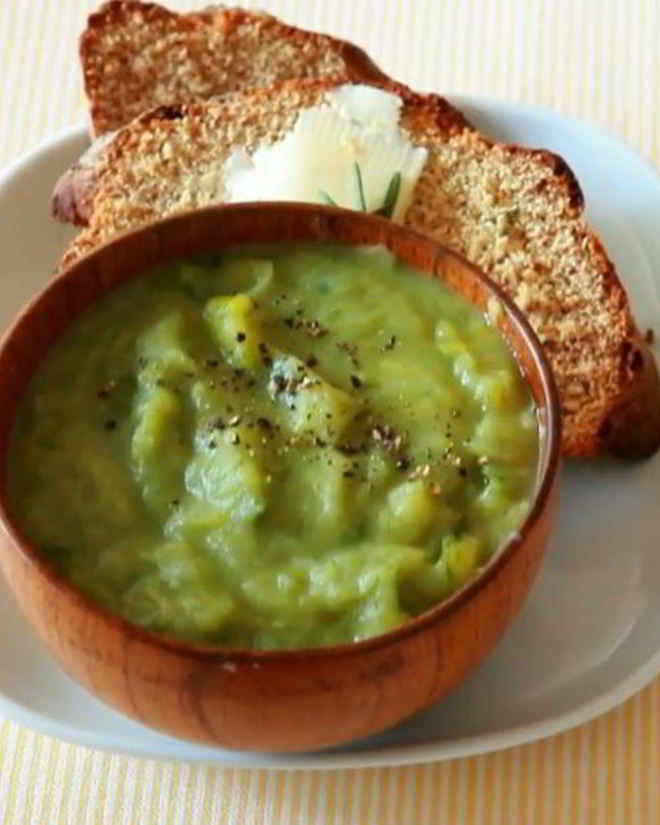 Рецепт быстрого картофельного супа с пореем