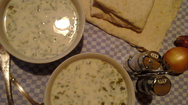 Рецепт довги — супа из зелени на кефире