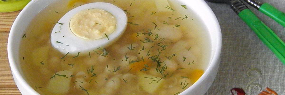 Рецепт Фасолевого супа с яйцом