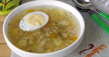 Рецепт Фасолевого супа с яйцом