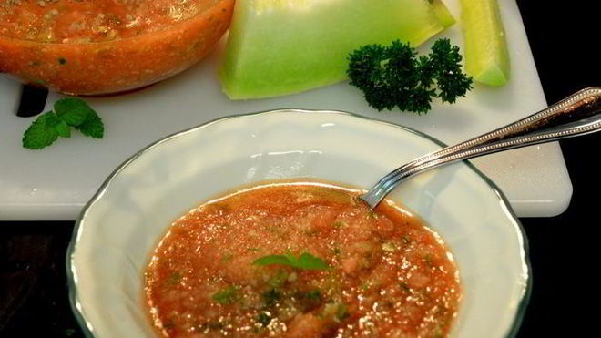 Рецепт арбузна-дынного гаспачо