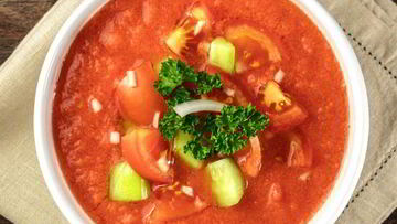 Рецепт Гаспачо с газированной водой