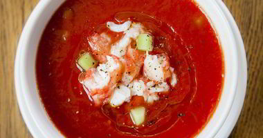 Рецепт Гаспачо с камчатским крабом