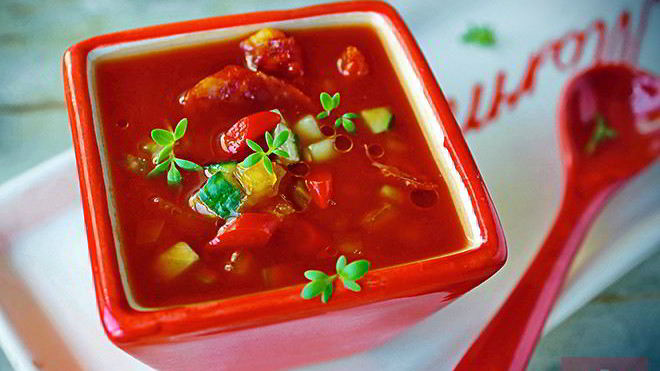 Рецепт гаспачо — томатного льда и пламень