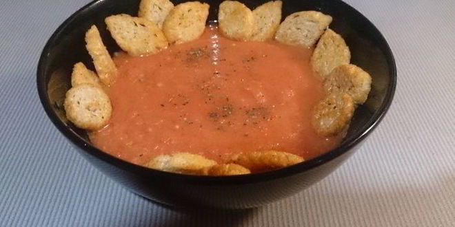 Рецепт острого гаспачо с кабачком