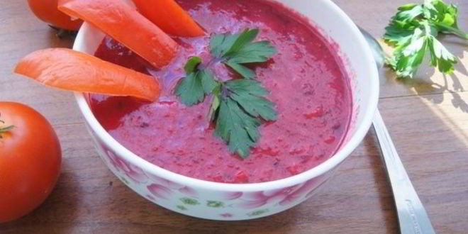 Рецепт свекольного гаспачо с петрушкой