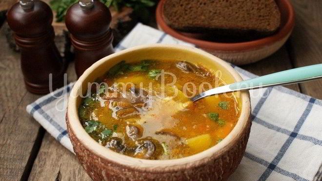 Рецепт горохова-грибного суп