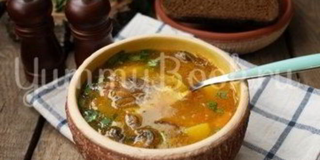 Рецепт горохова-грибного суп