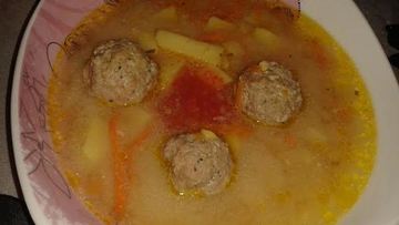 Рецепт Горохового супа с фрикадельками