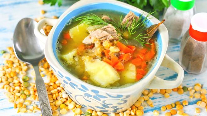 Рецепт горохового супа с говядиной