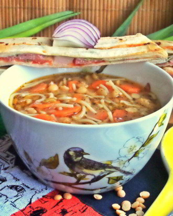 Рецепт горохового супа с итальянским акцентом