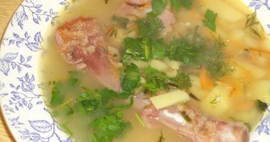 Рецепт Горохового супа с копченостями классический