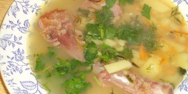 Рецепт Горохового супа с копченостями классический