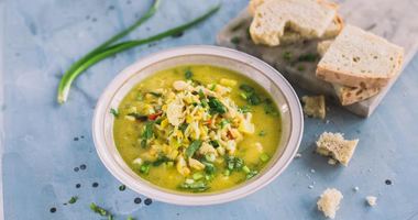 Рецепт Горохового супа с курицей и рисом