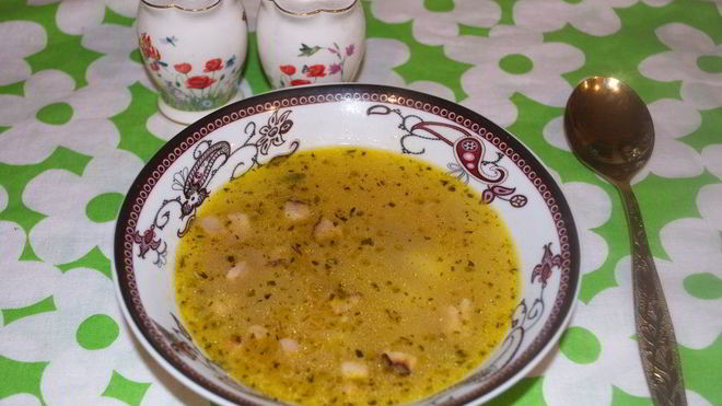 Рецепт горохового супа с салом