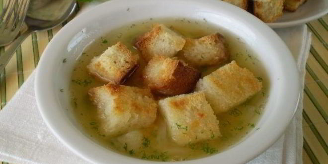 Рецепт Горохового супа с сухариками