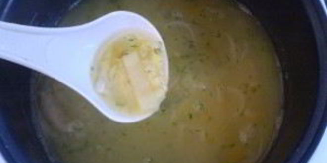 Рецепт горохового супа с сухариками