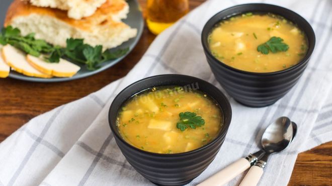 Рецепт горохового супа с сыром