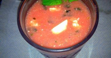 Рецепт Холодного арбузного супа с сыром фета