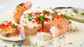 Рецепт Холодного крема-супа из мидий и креветок с карри