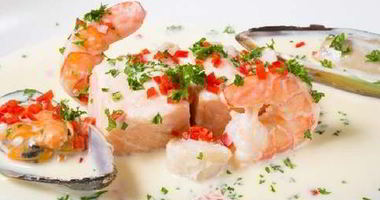 Рецепт Холодного крема-супа из мидий и креветок с карри