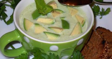 Рецепт Холодного крема-супа с авокадо на кефире