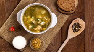 Рецепт Холодного щавелевого супа с картофелем