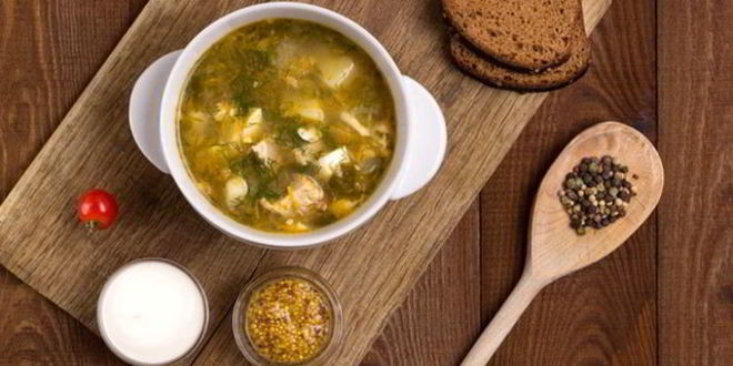 Рецепт Холодного щавелевого супа с картофелем