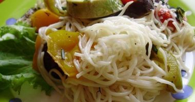 Рецепт Лапши кукси с запеченными овощами