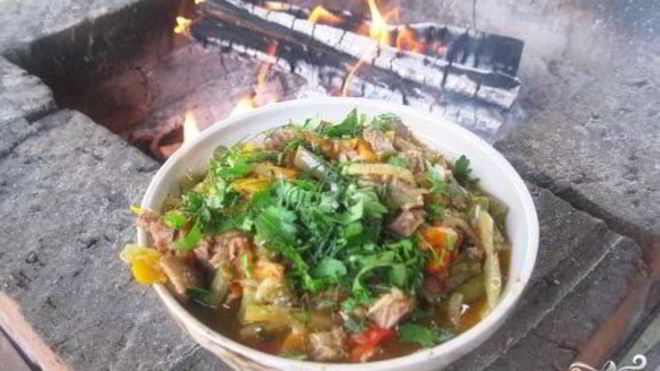 Рецепт лагмана на костре в казане