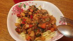 Рецепт Лагмана с солеными огурчиками