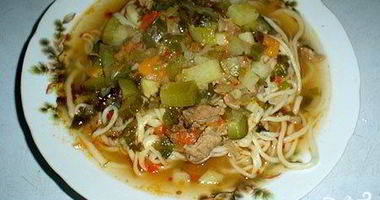 Рецепт Лагмана с солеными огурцами