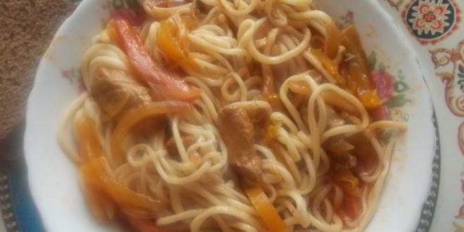 Рецепт лагмана с тянутой лапшой