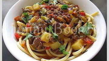 Рецепт Лагмана со спагетти