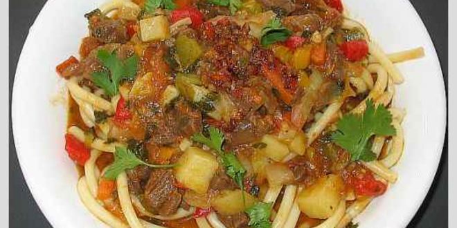 Рецепт лагмана со спагетти