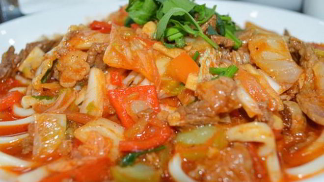 Рецепт ленивого лагмана с курицей