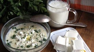 Рецепт Молочного рисового супа с брынзой