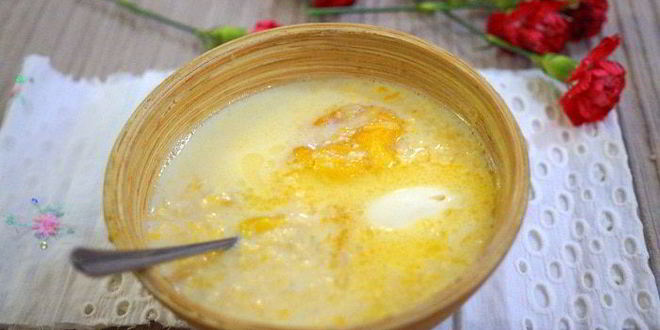 Рецепт Молочного рисового супа с курагой