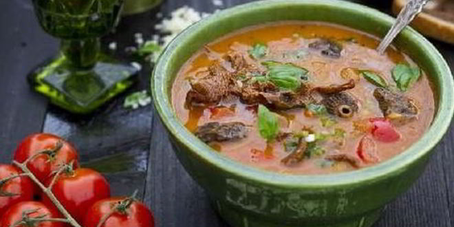 Рецепт Молочного супа из баклажанов с грибами