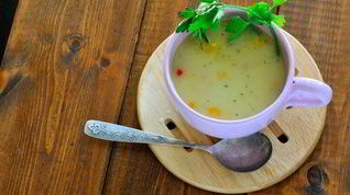 Рецепт Молочного супа из трески с сельдереем и перцем